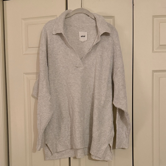 aerie Sweaters - Aerie Oversized Collared Waffle Knit Sweater